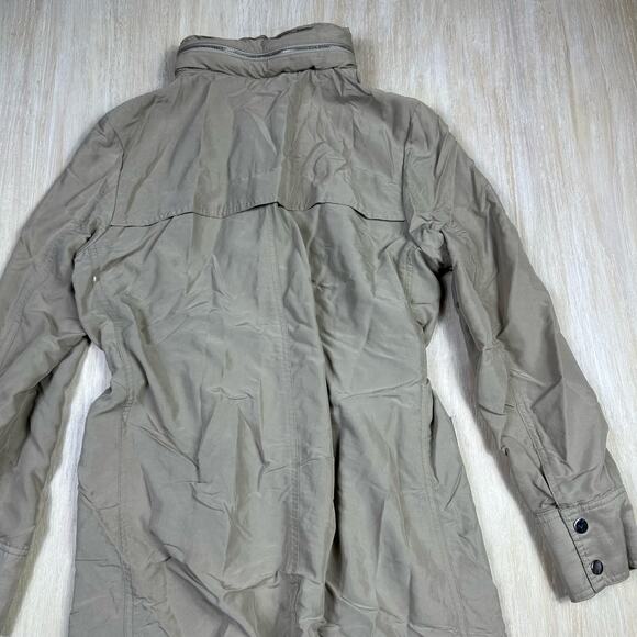 Elie Tahari Beige Mid Length Stylish Trendy Outerwear Utility Parka Jacket Small - Picture 8 of 15